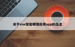 关于vue智能眼镜应用app的信息